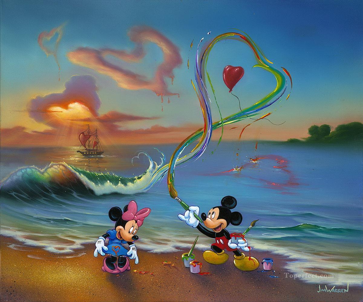 Mickey The Hopeless romantique fantaisie Peintures à l'huile